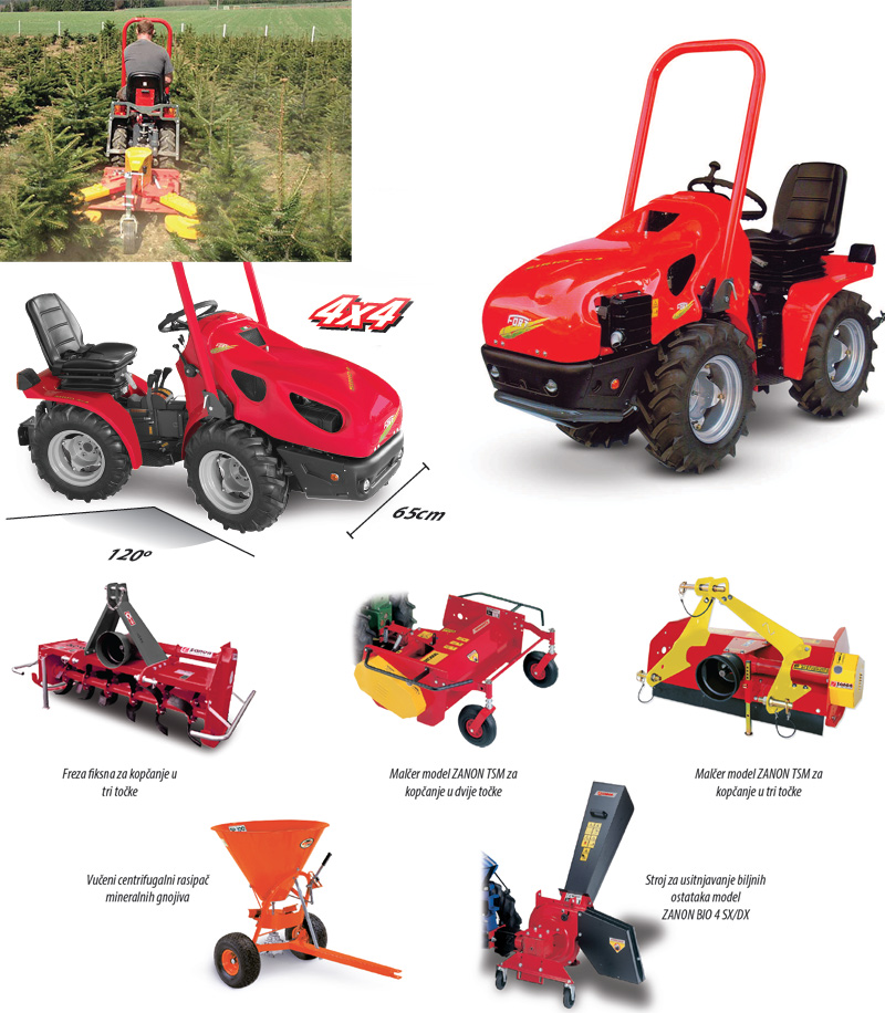 Zglobni traktor model FORT SIRIO 4x4