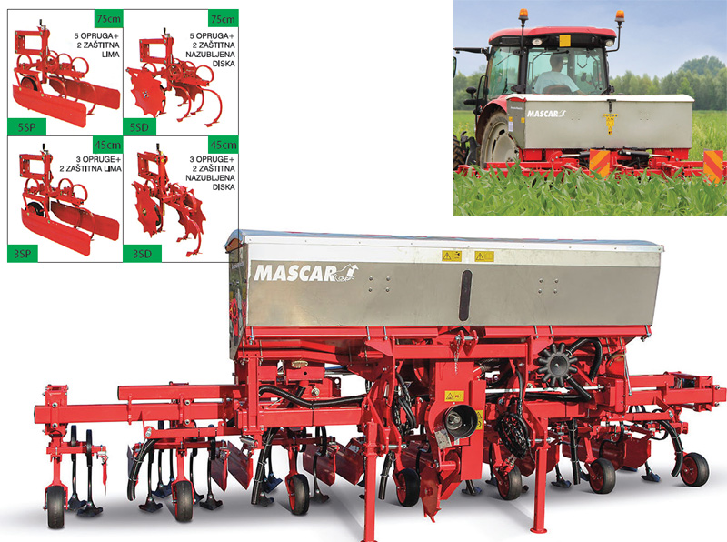 Međuredni kultivatori za kukuruz, suncokret, šećernu repu i soju - modeli GALILEO