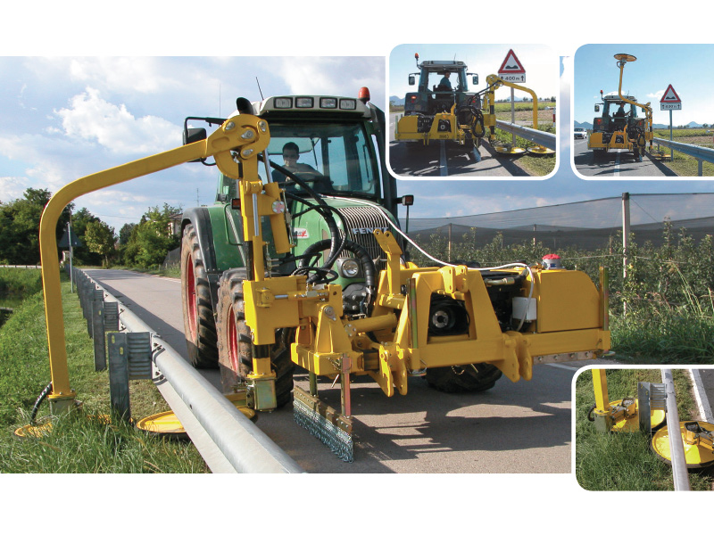 Hidraulična kosilica za košnju trave uz ograde cesta