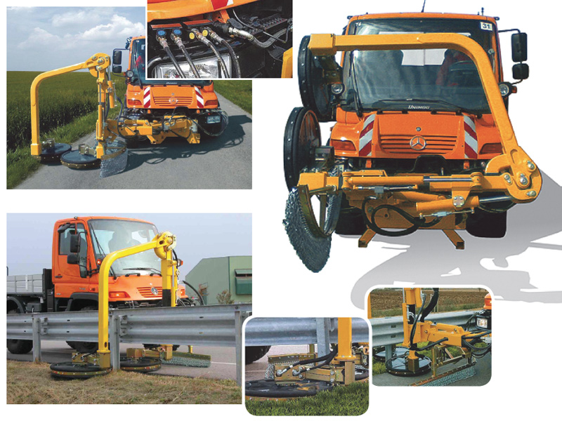 Hidraulična kosilica za košnju trave uz ograde prometnica