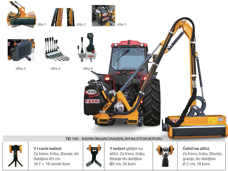 Malčeri traktorski na hidrauličnoj ruci - modeli T380D smart i T430D smart