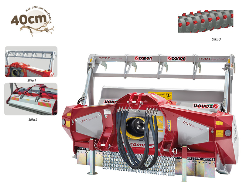 Šumarski traktorski malčeri - modeli ZANON TF/DT
