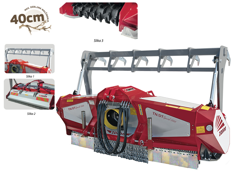 Šumarski traktorski malčeri - modeli ZANON TN/DT