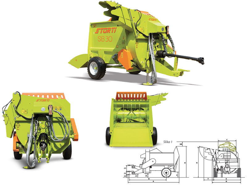 Sitnilice valjčastih i prizmatičnih bala - model SB 30